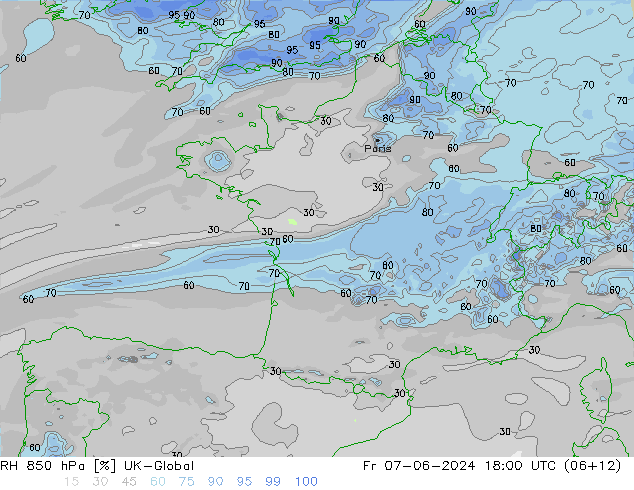 850 hPa Nispi Nem UK-Global Cu 07.06.2024 18 UTC