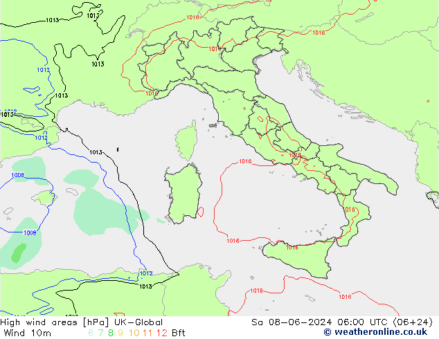 High wind areas UK-Global Sa 08.06.2024 06 UTC