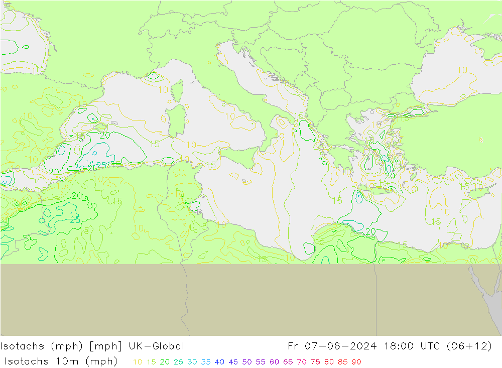 Isotachs (mph) UK-Global Fr 07.06.2024 18 UTC