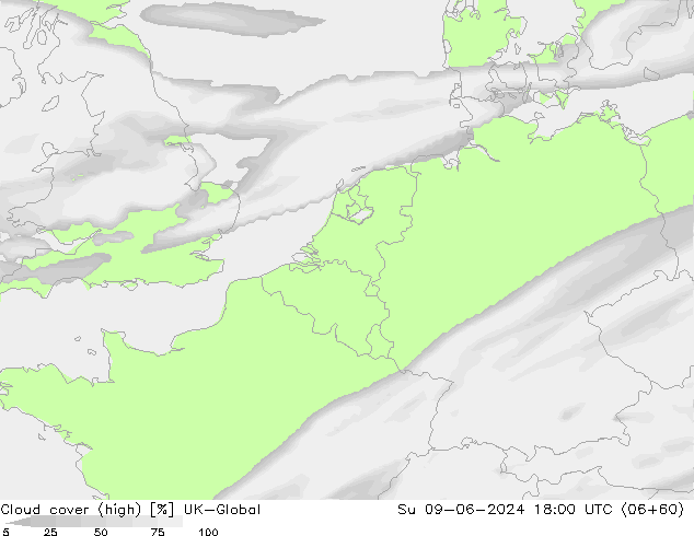 Wolken (hohe) UK-Global So 09.06.2024 18 UTC