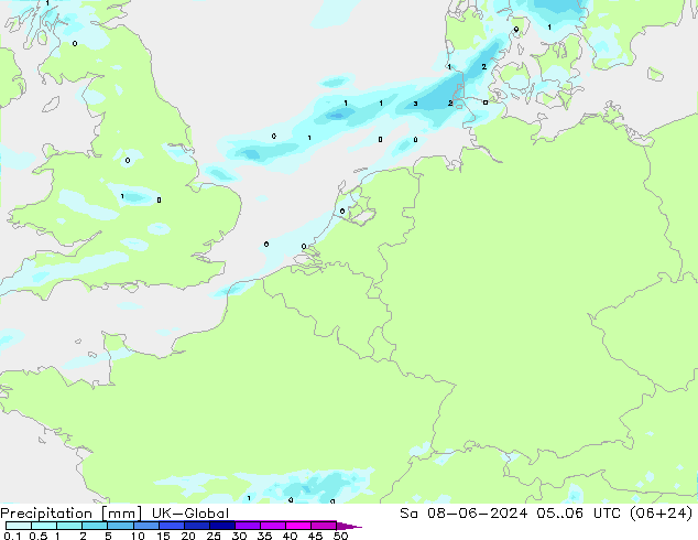 Precipitation UK-Global Sa 08.06.2024 06 UTC