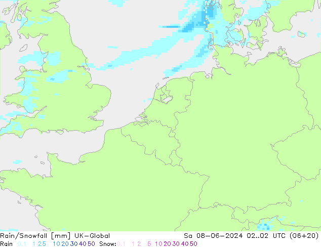 Regen/Schneefall UK-Global Sa 08.06.2024 02 UTC