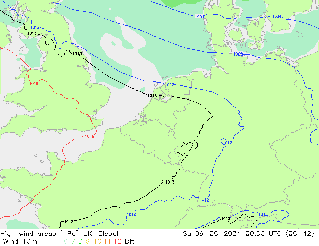 High wind areas UK-Global  09.06.2024 00 UTC