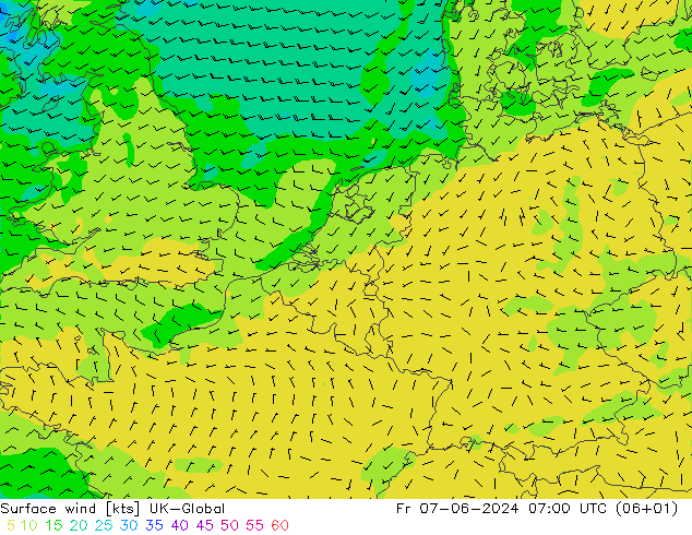 Bodenwind UK-Global Fr 07.06.2024 07 UTC