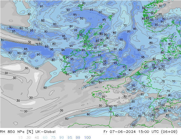 RH 850 hPa UK-Global Sex 07.06.2024 15 UTC