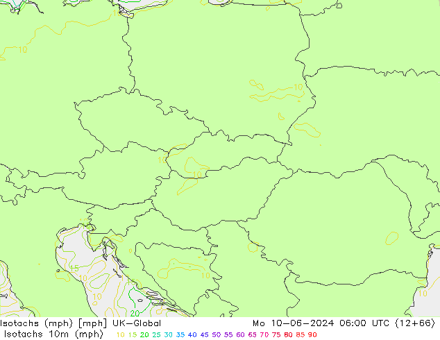 Isotachs (mph) UK-Global Po 10.06.2024 06 UTC