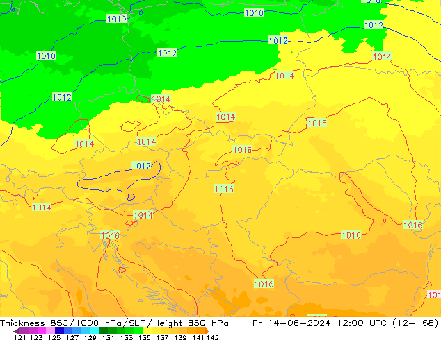 Thck 850-1000 hPa UK-Global ven 14.06.2024 12 UTC