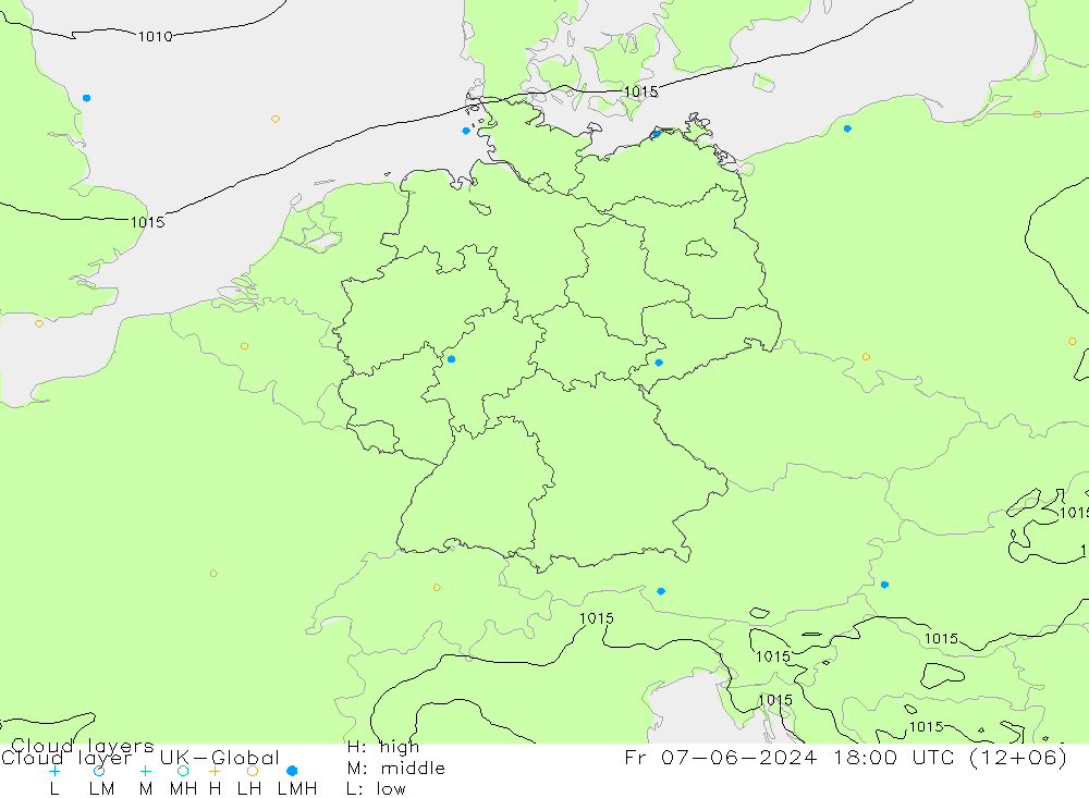 Wolkenschichten UK-Global Fr 07.06.2024 18 UTC