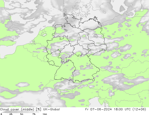 Cloud cover (middle) UK-Global Fr 07.06.2024 18 UTC