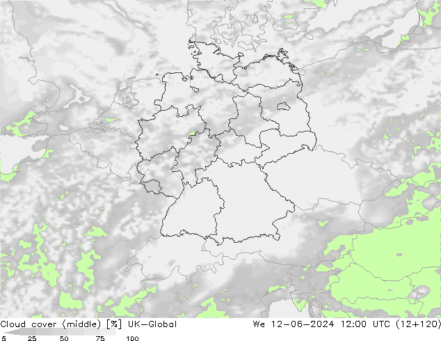 Nuages (moyen) UK-Global mer 12.06.2024 12 UTC