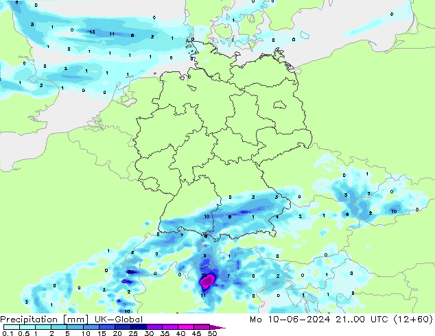 Precipitation UK-Global Mo 10.06.2024 00 UTC