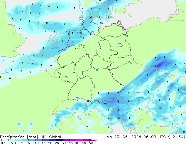 Niederschlag UK-Global Mo 10.06.2024 09 UTC