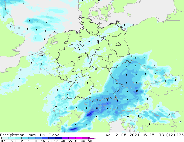 precipitação UK-Global Qua 12.06.2024 18 UTC