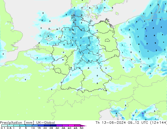 осадки UK-Global чт 13.06.2024 12 UTC