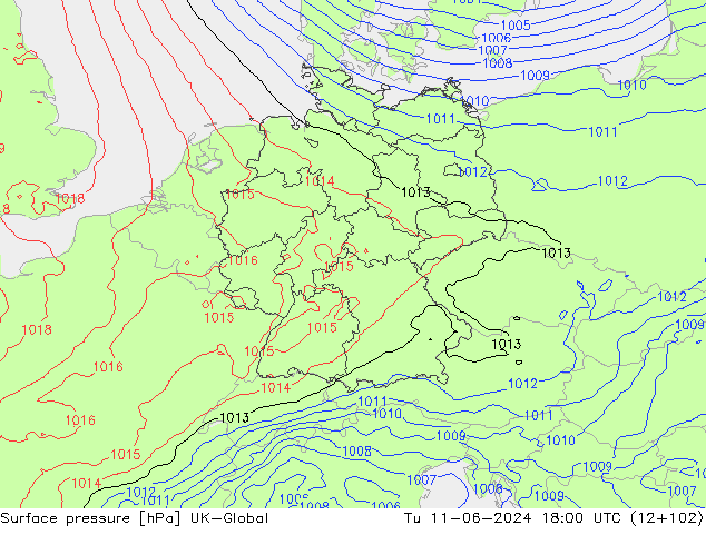 pressão do solo UK-Global Ter 11.06.2024 18 UTC