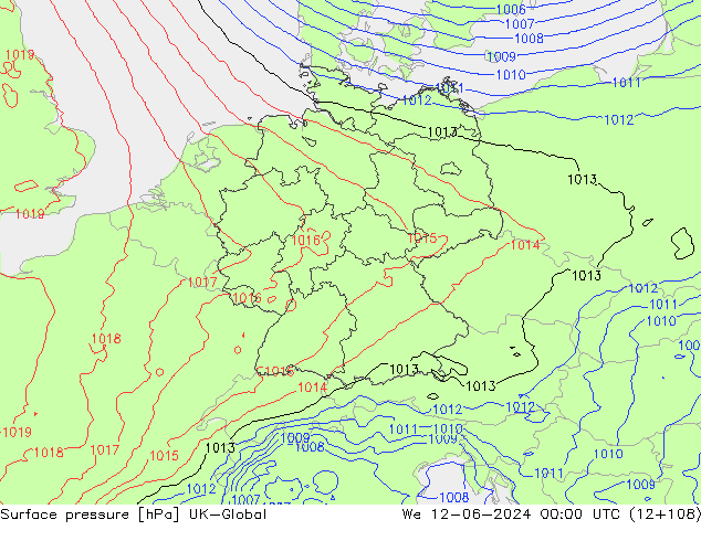 приземное давление UK-Global ср 12.06.2024 00 UTC