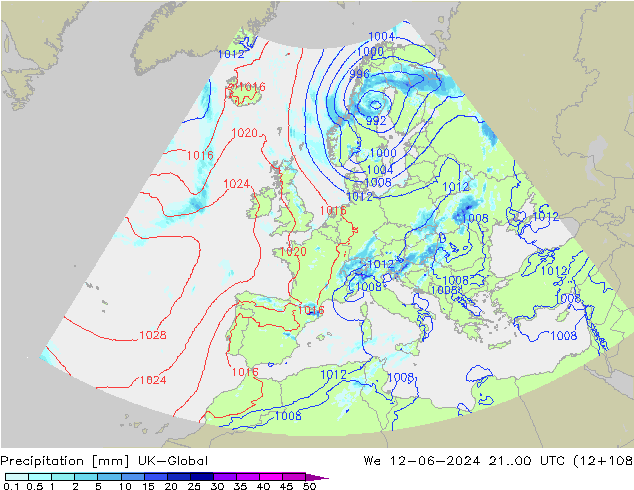 Precipitation UK-Global We 12.06.2024 00 UTC