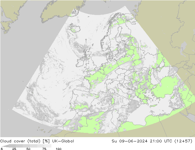 zachmurzenie (suma) UK-Global nie. 09.06.2024 21 UTC