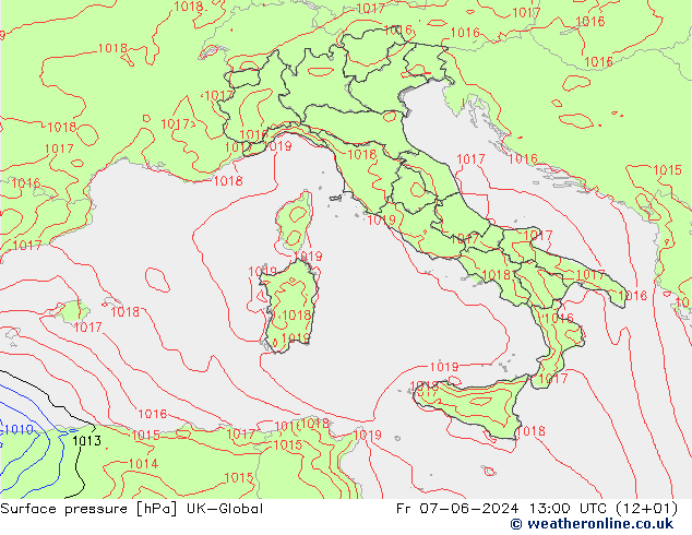 Yer basıncı UK-Global Cu 07.06.2024 13 UTC