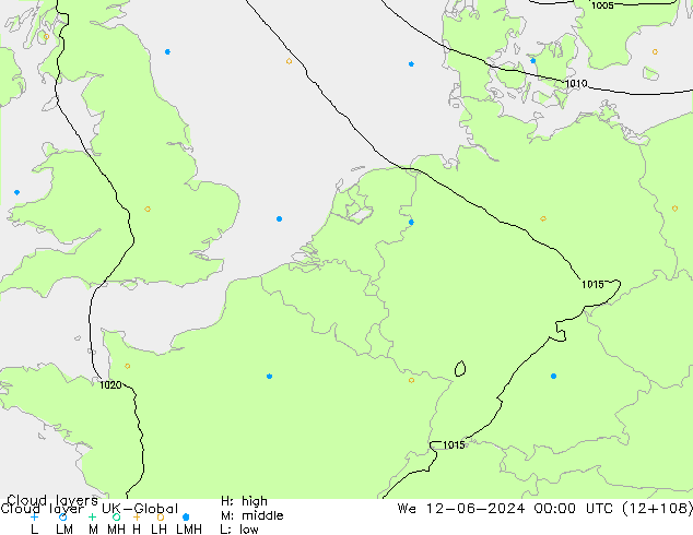 Wolkenlagen UK-Global wo 12.06.2024 00 UTC