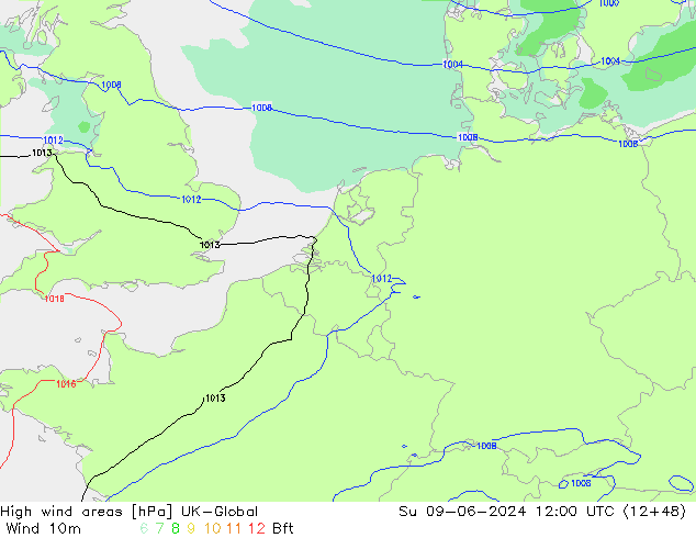 yüksek rüzgarlı alanlar UK-Global Paz 09.06.2024 12 UTC