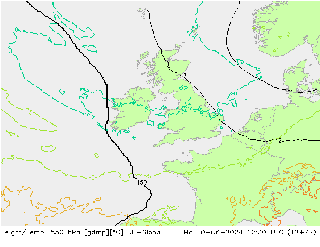 Géop./Temp. 850 hPa UK-Global lun 10.06.2024 12 UTC