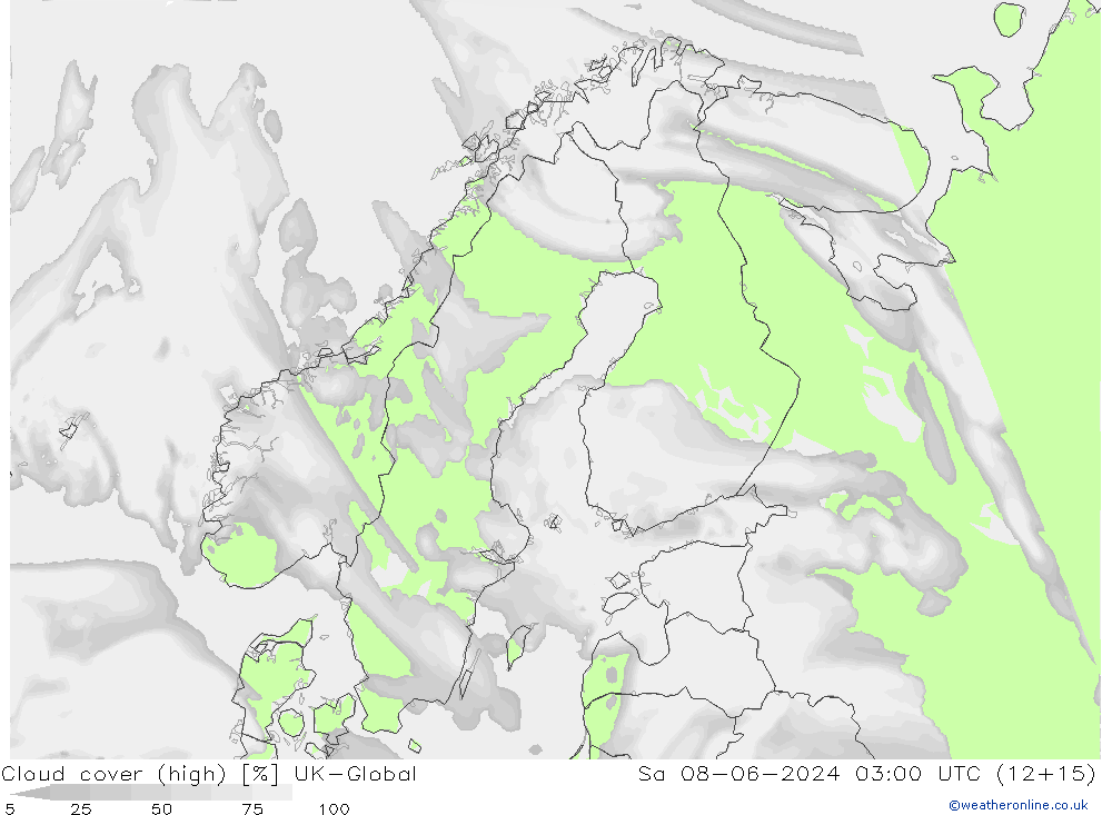 Bewolking (Hoog) UK-Global za 08.06.2024 03 UTC