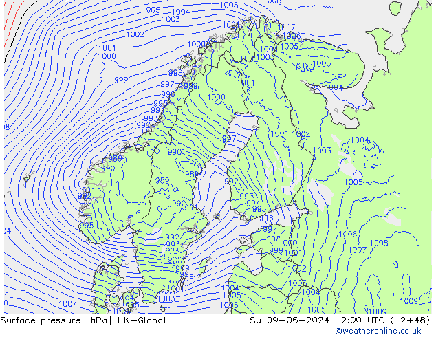 Bodendruck UK-Global So 09.06.2024 12 UTC