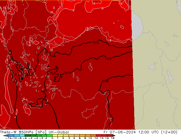 Theta-W 850hPa UK-Global Sex 07.06.2024 12 UTC