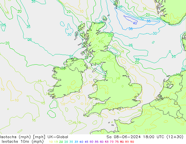 Isotachs (mph) UK-Global So 08.06.2024 18 UTC