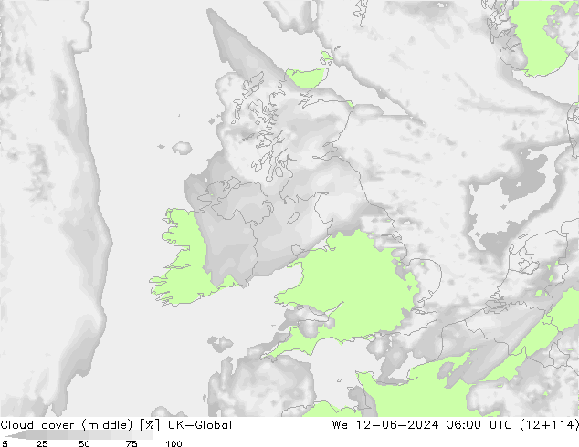 Bewolking (Middelb.) UK-Global wo 12.06.2024 06 UTC