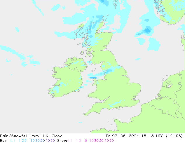 Rain/Snowfall UK-Global ven 07.06.2024 18 UTC