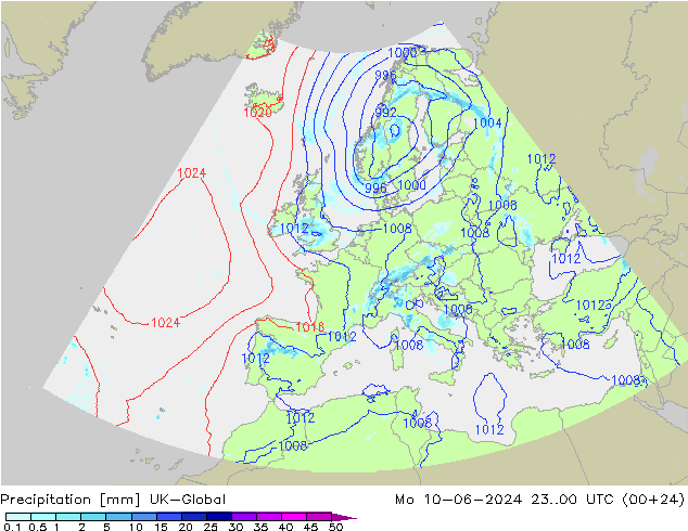 Precipitación UK-Global lun 10.06.2024 00 UTC