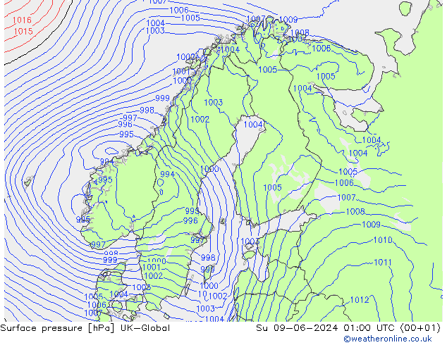 pression de l'air UK-Global dim 09.06.2024 01 UTC