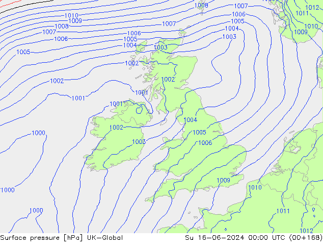 pression de l'air UK-Global dim 16.06.2024 00 UTC