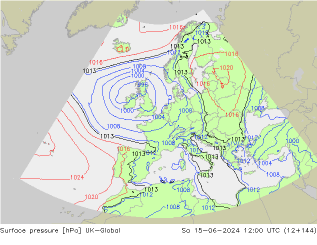 pressão do solo UK-Global Sáb 15.06.2024 12 UTC