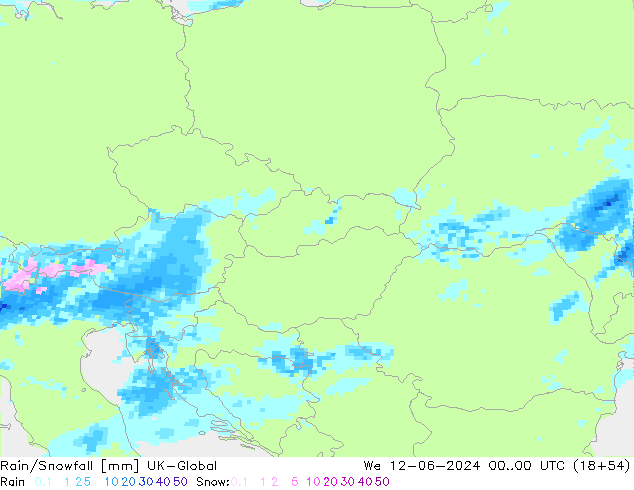Regen/Schneefall UK-Global Mi 12.06.2024 00 UTC