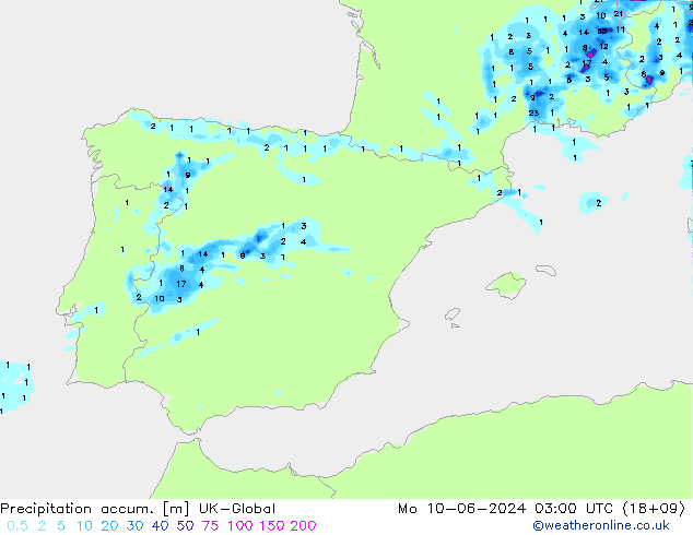 Precipitation accum. UK-Global Mo 10.06.2024 03 UTC