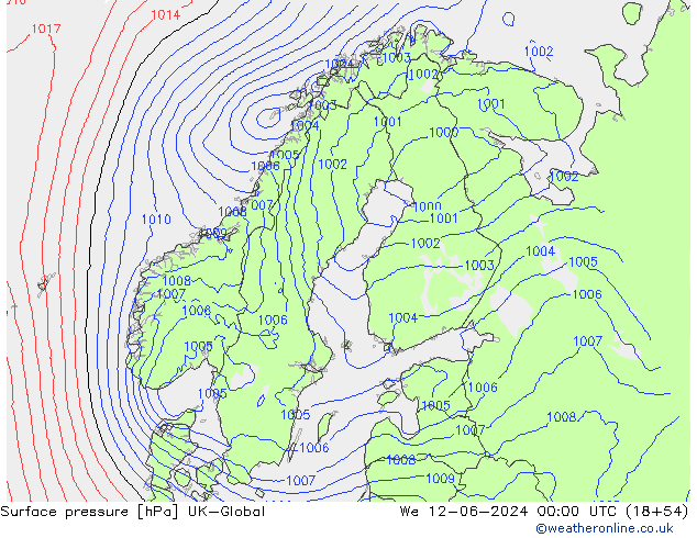 Bodendruck UK-Global Mi 12.06.2024 00 UTC