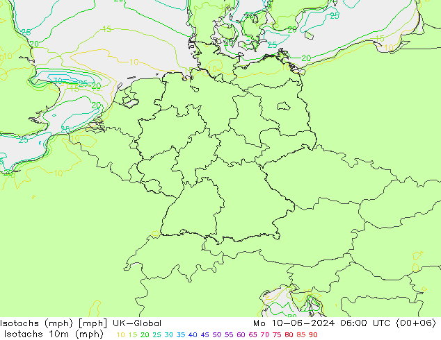 Isotachs (mph) UK-Global  10.06.2024 06 UTC