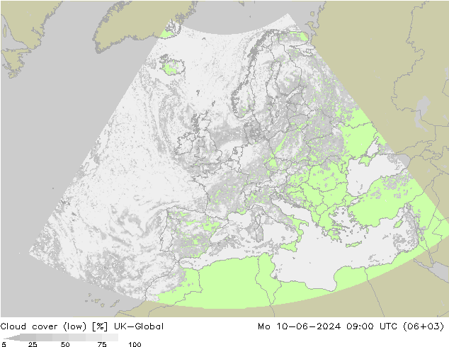 nízká oblaka UK-Global Po 10.06.2024 09 UTC