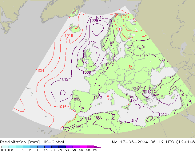 Neerslag UK-Global ma 17.06.2024 12 UTC