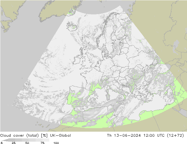 Wolken (gesamt) UK-Global Do 13.06.2024 12 UTC