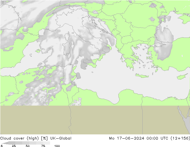 Nuages (élevé) UK-Global lun 17.06.2024 00 UTC