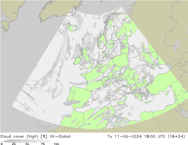 Wolken (hohe) UK-Global Di 11.06.2024 18 UTC
