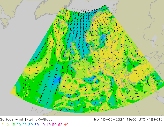 Wind 10 m UK-Global ma 10.06.2024 19 UTC