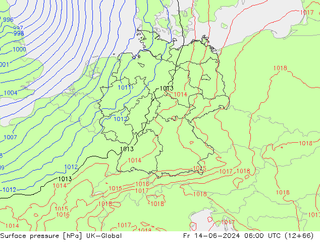 Yer basıncı UK-Global Cu 14.06.2024 06 UTC