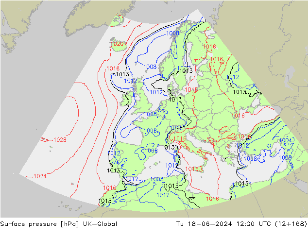 Yer basıncı UK-Global Sa 18.06.2024 12 UTC