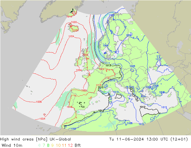 yüksek rüzgarlı alanlar UK-Global Sa 11.06.2024 13 UTC