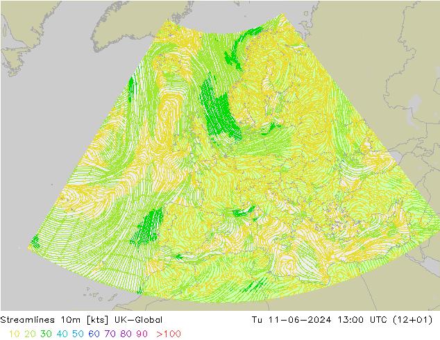 Ligne de courant 10m UK-Global mar 11.06.2024 13 UTC